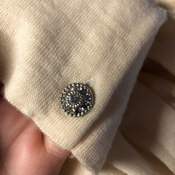 J. Crew Merino V Neck Cardigan Sweater Ivory - Picture 3 of 7